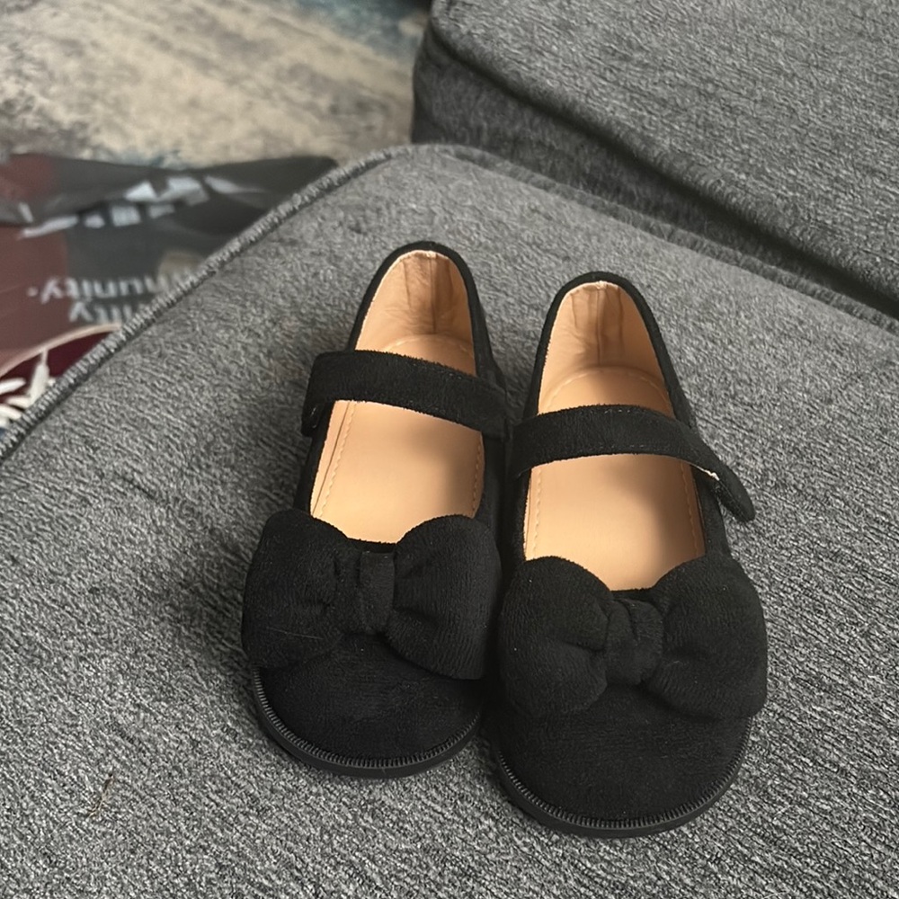 Black Kids Shoes with Bow